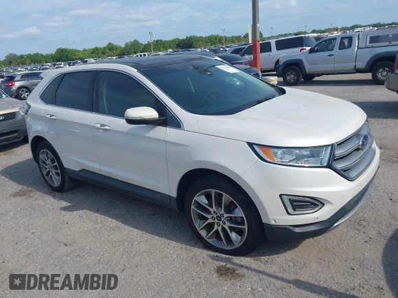 2016 Ford Edge Titanium with VIN 2FMPK3K88GBB17424, listed as a IAAI auction lot 42121662 with 115,235 mi miles. Bid and sale history available at carsss.com. Image 1.