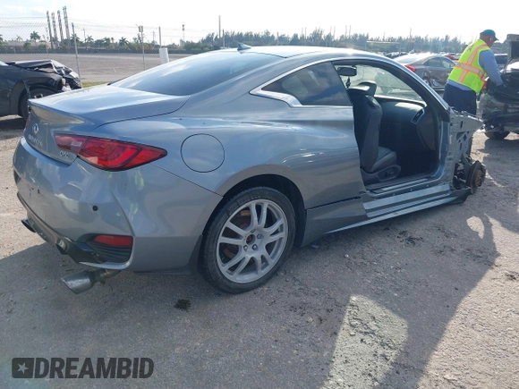 2018 Infiniti Q60 Luxe with VIN JN1EV7EL8JM391379, listed as a IAAI auction lot 41472370 with Not Provided miles and . Bid and sale history available at carsss.com. Image 4.