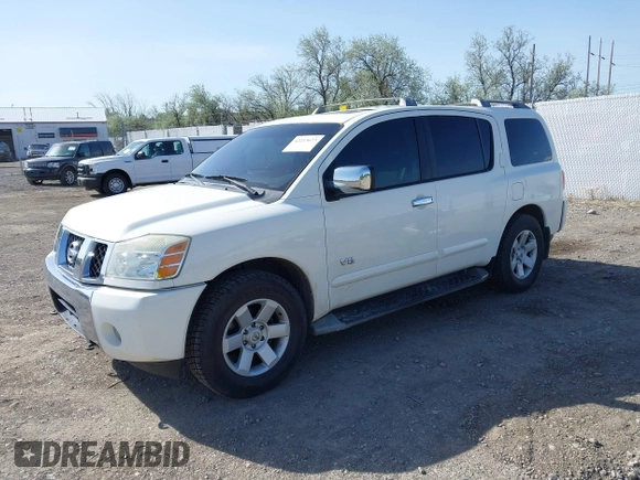 2005 Nissan Armada SE z VIN 5N1AA08B75N731103, wystawiony jako IAAI lot #42213623 z przebiegiem 161 968 mil mil oraz . Historia ofert i sprzedaży dostępna na DreamBid. Obrazek 2.