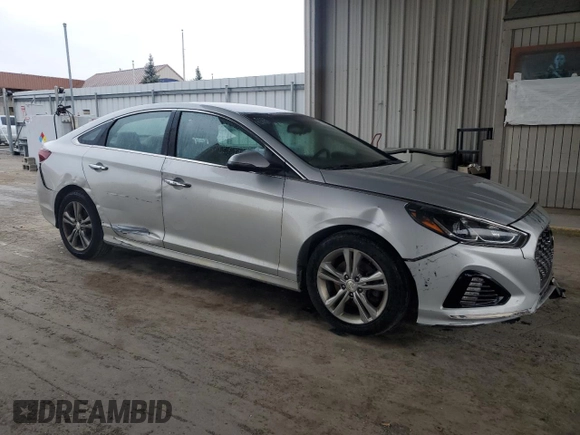 2018 Hyundai Sonata SEL with VIN 5NPE34AF8JH716737, listed as a Copart auction lot 52597155 with 157,574 mi miles and Clean Title. Bid and sale history available at DreamBid. Image 4.