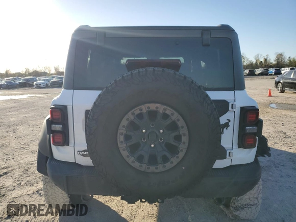 2022 Ford Bronco Raptor with VIN 1FMEE5JRXNLA50455, listed as a Copart auction lot 86580984 with 48,055 mi miles and Salvage Title. Bid and sale history available at carsss.com. Image 6.