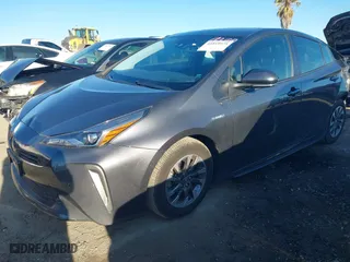 2022 Toyota Prius L Eco with VIN JTDKAMFUON3182683, listed as a IAAI auction lot 41818975 with 23,278 mi miles. Bid and sale history available at carsss.com. Image 2.