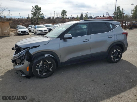 2024 Kia Seltos EX with VIN KNDER2AA5R7565959, listed as a Copart auction lot 45856935 with 19,617 mi miles and Salvage Title. Bid and sale history available at carsss.com. Image 1.