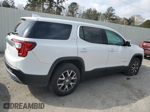 2020 GMC Acadia SLE with VIN 1GKKNKLSXLZ108231, listed as a Copart auction lot 48407635 with 104,141 mi miles and Salvage Title. Bid and sale history available at carsss.com. Image 3.