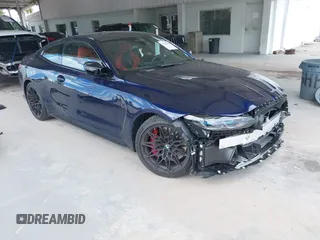 2024 BMW M4 Competition xDrive with VIN WBS43AZ07RCR82244, listed as a IAAI auction lot 42757268 with 4,635 mi miles and . Bid and sale history available at DreamBid. Image 1.