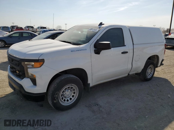 2023 Chevrolet Silverado 1500 Work Truck with VIN 3GCNAAEK4PG355102, listed as a Copart auction lot 48812345 with 72,008 mi miles and Clean Title. Bid and sale history available at carsss.com. Image 1.