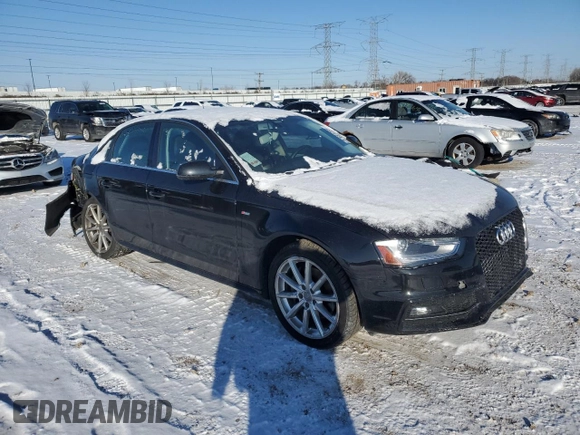 2014 Audi A4 Premium Plus with VIN WAUFFAFL1EA065874, listed as a Copart auction lot 87691285 with 62,172 mi miles and Salvage Title. Bid and sale history available at carsss.com. Image 4.
