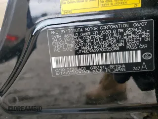 2007 Lexus GS 350 z VIN JTHBE96S970025088, wystawiony jako Copart lot #44691765 z przebiegiem 246 868 mil mil oraz Szkoda całkowita • Salvage title. Historia ofert i sprzedaży dostępna na DreamBid. Obrazek 13.