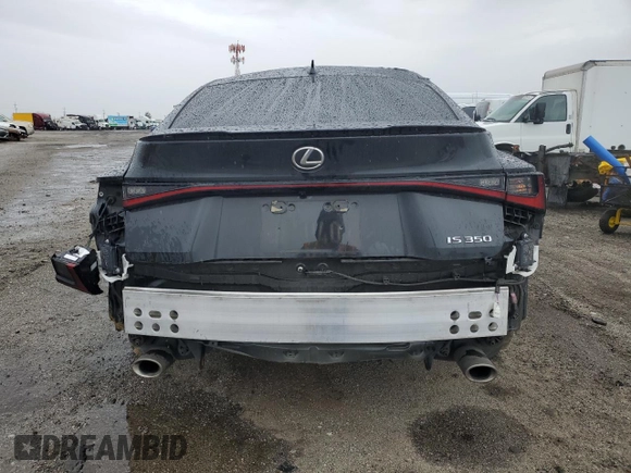 2023 Lexus IS with VIN JTHGZ1B20P5065001, listed as a Copart auction lot 49503745 with 29,971 mi miles and Salvage Title. Bid and sale history available at carsss.com. Image 6.