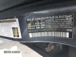 2008 Mercedes-Benz C 300 Sport with VIN WDDGF81X38F055211, listed as a IAAI auction lot 42233709 with 132,300 mi miles and . Bid and sale history available at DreamBid. Image 9.