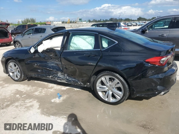 2021 Acura TLX w/Technology Package with VIN 19UUB6F47MA004136, listed as a Copart auction lot 46390135 with 64,252 mi miles and Non Repairable. Bid and sale history available at carsss.com. Image 2.