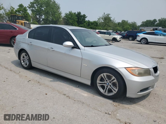 2008 BMW 3 Series 328i with VIN WBAVC53538FZ88429, listed as a Copart auction lot 57615095 with Not provided miles and Clean title. Bid and sale history available at DreamBid. Image 4.