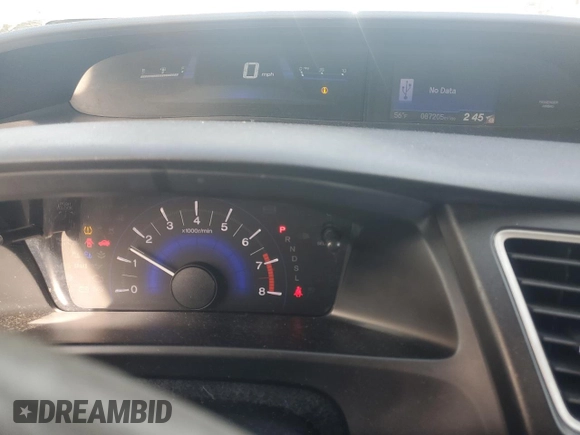 2015 Honda Civic Sedan LX with VIN 19XFB2F55FE259442, listed as a Copart auction lot 43246975 with 87,205 mi miles and Salvage Title. Bid and sale history available at carsss.com. Image 9.