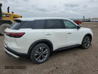 2023 Infiniti QX60 Luxe z VIN 5N1DL1FR8PC371108, wystawiony jako Copart lot #58735525 z przebiegiem 10 732 mil mil oraz Czysty tytuł • Clean title. Historia ofert i sprzedaży dostępna na DreamBid. Obrazek 3.