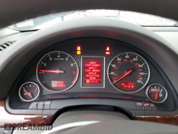 2004 Audi A4 3.0L with VIN WAULT68E44A186646, listed as a Copart auction lot 47619885 with 171,318 mi miles and Clean Title. Bid and sale history available at carsss.com. Image 9.