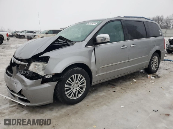 2014 Chrysler Town & Country Touring-L with VIN 2C4RC1CG7ER329627, listed as a Copart auction lot 43019185 with 204,542 mi miles and Clean Title. Bid and sale history available at carsss.com. Image 1.