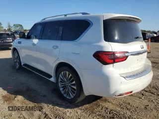 2019 Infiniti QX80 LUXE with VIN JN8AZ2NE7K9231734, listed as a Copart auction lot 69708214 with 57,078 mi miles and Salvage Title. Bid and sale history available at carsss.com. Image 2.