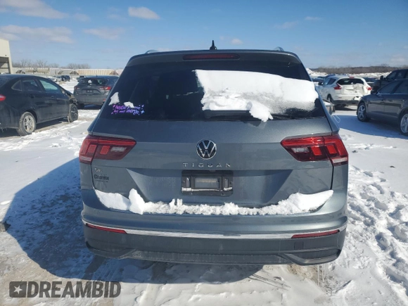 2024 Volkswagen Tiguan SE с VIN 3VVNB7AX1RM038921, выставлен на аукционе Copart как лот 45126695 с пробегом 7 907 миль миль и Списание • Salvage title. История ставок и продаж доступна на DreamBid. Изображение 6.