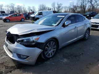 2014 Kia Cadenza Premium with VIN KNALN4D78E5139605, listed as a Copart auction lot 45453455 with 130,764 mi miles and Salvage Title. Bid and sale history available at carsss.com. Image 1.