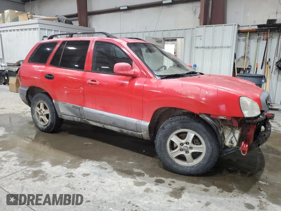 2004 Hyundai Santa Fe GLS with VIN KM8SC73D24U625274, listed as a Copart auction lot 45061445 with 248,631 mi miles and Salvage Title. Bid and sale history available at carsss.com. Image 4.