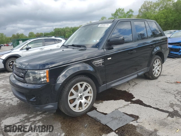 2013 Land Rover Range Rover Sport HSE Lux with VIN SALSK2D46DA777545, listed as a Copart auction lot 55845275 with 115,409 mi miles and Salvage Title. Bid and sale history available at DreamBid. Image 1.