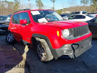 2017 Jeep Renegade Latitude with VIN ZACCJABB0HPE53667, listed as a IAAI auction lot 41277834 with 116,076 mi miles. Bid and sale history available at carsss.com. Image 1.