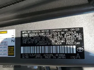 2023 Toyota Crown XLE with VIN JTDAAAAF4P3018004, listed as a Copart auction lot 71842564 with 13,032 mi miles and Salvage Title. Bid and sale history available at carsss.com. Image 12.