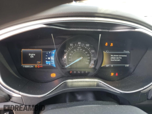 2016 Ford Fusion SE with VIN 1FA6P0HDXG5117861, listed as a Copart auction lot 57295625 with 116,300 mi miles and Clean title. Bid and sale history available at DreamBid. Image 9.