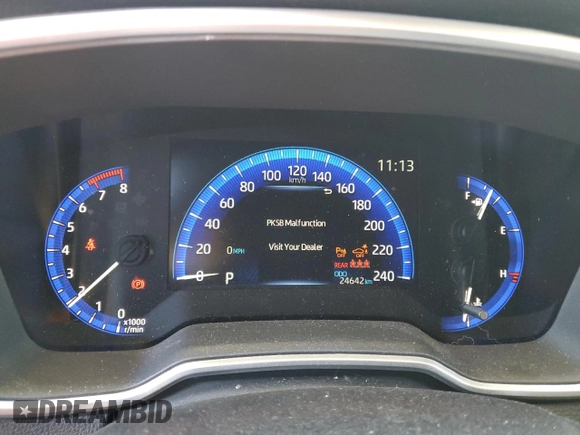 2022 Toyota Corolla Cross XLE z VIN 7MUDAABG5NV034976, wystawiony jako Copart lot #42742615 z przebiegiem 24 642 mil mil oraz Szkoda całkowita • Salvage title. Historia ofert i sprzedaży dostępna na DreamBid. Obrazek 9.