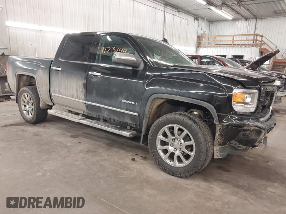 2015 GMC Sierra 1500 Denali with VIN 3GTU2WEC7FG129925, listed as a IAAI auction lot 41731496 with 165,168 mi miles. Bid and sale history available at carsss.com. Image 1.