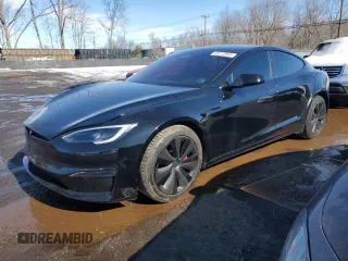2023 Tesla Model S Plaid with VIN 5YJSA1E69PF515714, listed as a Copart auction lot 45212665 with Not provided miles and Salvage title. Bid and sale history available at DreamBid. Image 1.
