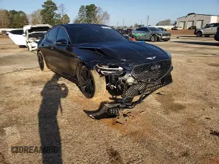 2023 Genesis G70 3.3T with VIN KMTG54TE1PU123941, listed as a Copart auction lot 48929985 with 17,220 mi miles and Salvage title. Bid and sale history available at DreamBid. Image 11.
