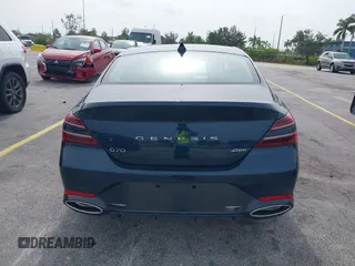 2025 Genesis G70 2.5T with VIN KMTG34SC0SU153835, listed as a IAAI auction lot 42586687 with 17,312 mi miles and . Bid and sale history available at DreamBid. Image 16.