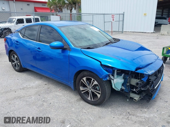 2020 Nissan Sentra SV with VIN 3N1AB8CV6LY266821, listed as a IAAI auction lot 42611492 with 57,362 mi miles and . Bid and sale history available at DreamBid. Image 1.