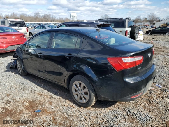 2013 Kia Rio LX with VIN KNADM4A33D6281393, listed as a Copart auction lot 45566785 with 161794 miles and Salvage Title. Bid and sale history available at carsss.com. Image 2.