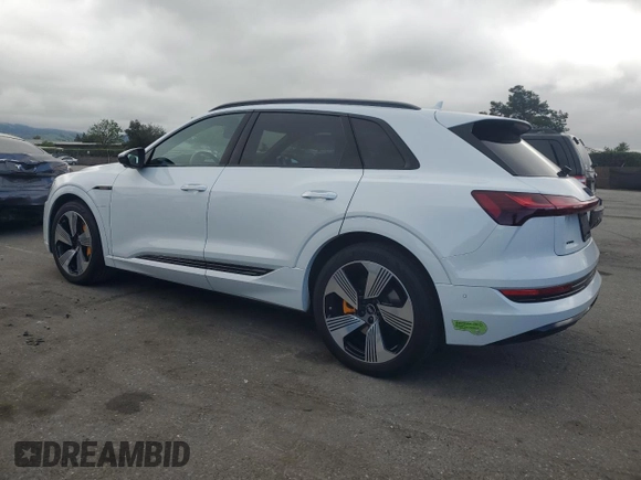 2023 Audi e-tron Premium Plus with VIN WA1LAAGE9PB025201, listed as a Copart auction lot 50419185 with 20,102 mi miles and Salvage title. Bid and sale history available at DreamBid. Image 2.
