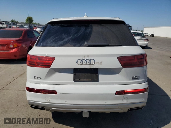 2017 Audi Q7 Premium Plus with VIN WA1LAAF7XHD034157, listed as a Copart auction lot 53915115 with 92,388 mi miles and Salvage Title. Bid and sale history available at carsss.com. Image 6.