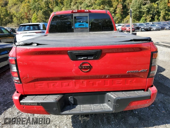 2022 Nissan Frontier S with VIN 1N6ED1EKXNN608884, listed as a Copart auction lot 75479834 with 11,132 mi miles and Salvage Title. Bid and sale history available at carsss.com. Image 6.