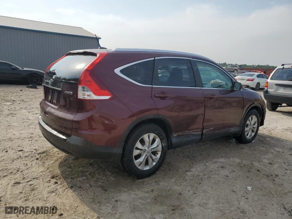 2012 Honda CR-V EX-L with VIN 5J6RM4H76CL062634, listed as a Copart auction lot 52734215 with 172,273 mi miles and Salvage Title. Bid and sale history available at carsss.com. Image 3.