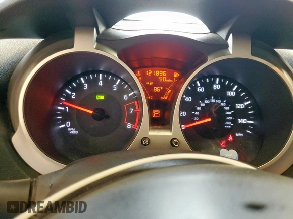 2015 Nissan Juke SV with VIN JN8AF5MV5FT552577, listed as a Copart auction lot 58601095 with 121,896 mi miles and Salvage title. Bid and sale history available at DreamBid. Image 9.