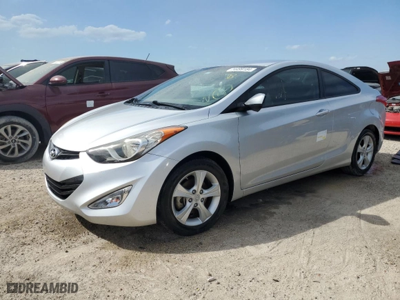 2013 Hyundai Elantra Coupe GS PZEV with VIN KMHDH6AE2DU011583, listed as a Copart auction lot 74499184 with 69,391 mi miles and Non Repairable. Bid and sale history available at carsss.com. Image 1.