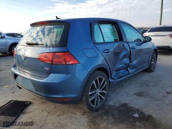2015 Volkswagen Golf TSI S with VIN 3VW217AU6FM099720, listed as a Copart auction lot 43826593 with 51,295 mi miles. Bid and sale history available at carsss.com. Image 3.