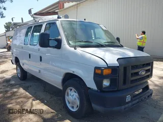 2011 Ford Econoline Cargo Commercial with VIN 1FTNE2EL1BDA44493, listed as a IAAI auction lot 42118629 with 63,526 mi miles and . Bid and sale history available at DreamBid. Image 1.