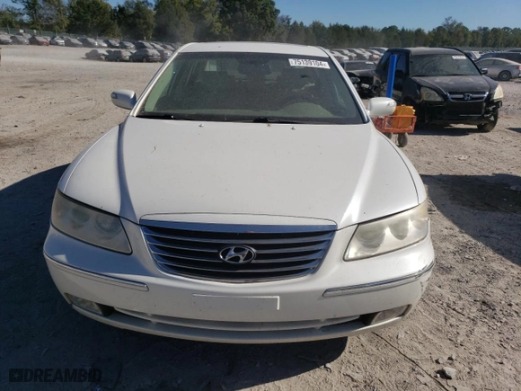 2009 Hyundai Azera Limited with VIN KMHFC46F99A345017, listed as a Copart auction lot 75139104 with 256,350 mi miles and Salvage Title. Bid and sale history available at carsss.com. Image 5.