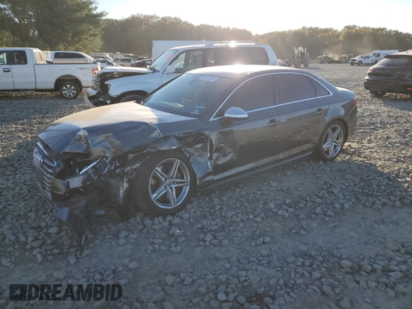 2018 Audi S4 Premium Plus with VIN WAUB4AF43JA003951, listed as a Copart auction lot 75572724 with 85,347 mi miles and Salvage Title. Bid and sale history available at carsss.com. Image 1.