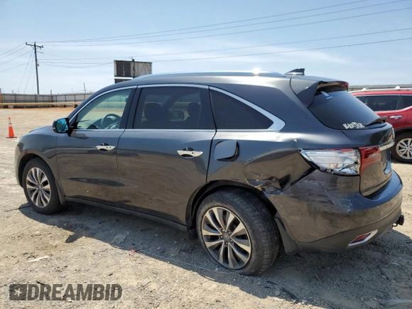 2014 Acura MDX Technology with VIN 5FRYD4H64EB039205, listed as a Copart auction lot 57094615 with 230,644 mi miles and Clean title. Bid and sale history available at DreamBid. Image 2.