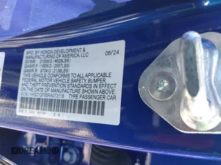 2024 Honda Accord Sport с VIN 1HGCY2F55RA073118, выставлен на аукционе IAAI как лот 41665233 с пробегом 1 069 миль миль и . История ставок и продаж доступна на DreamBid. Изображение 9.