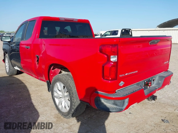 2020 Chevrolet Silverado 1500 Custom with VIN 1GCRWBEF3LZ104268, listed as a IAAI auction lot 42083062 with 85,582 mi miles. Bid and sale history available at carsss.com. Image 3.
