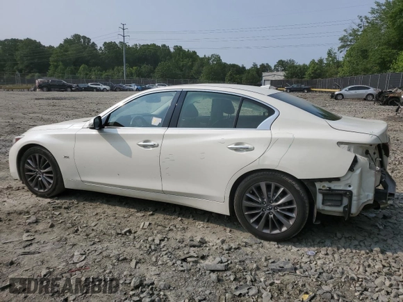 2019 Infiniti Q50 Luxe z VIN JN1EV7AP1KM512411, wystawiony jako Copart lot #59749125 z przebiegiem 83 347 mil mil oraz Szkoda całkowita • Salvage title. Historia ofert i sprzedaży dostępna na DreamBid. Obrazek 2.