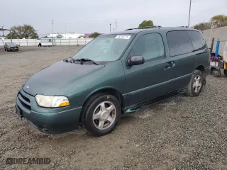2001 Nissan Quest GXE with VIN 4N2ZN15TX1D830512, listed as a Copart auction lot 48335215 with 199,878 mi miles and Salvage Title. Bid and sale history available at carsss.com. Image 1.